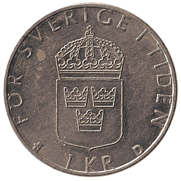 1 Крона - 1990 - Швеція