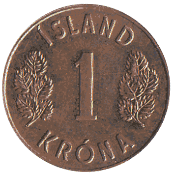 1 Крона - 1975 - Ісландія