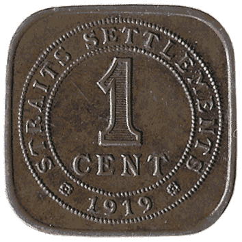 1 Цент - 1919 - Стрейтс-Сетлментс