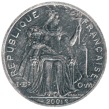 5 Франк - 2001 - Французька Полінезія