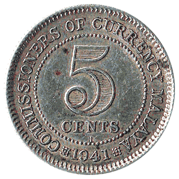 5 Цент - 1941 - Малайя