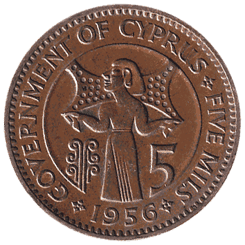 5 Міль - 1956 - Кіпр