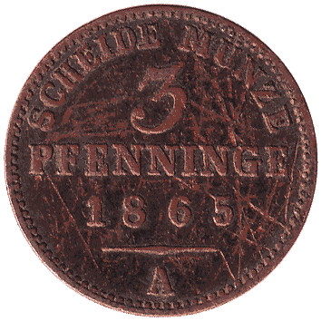3 Пфеніг - 1865 - Пруссія