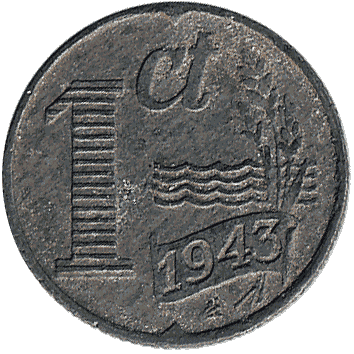 1 Цент - 1943 - Нідерланди