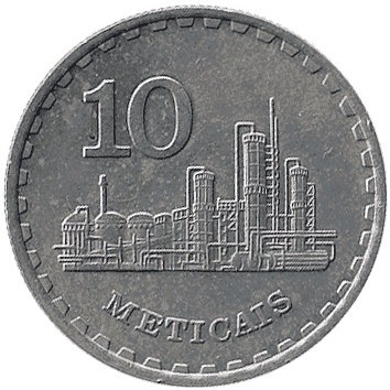 10 Метикал - 1980 - Мозамбік