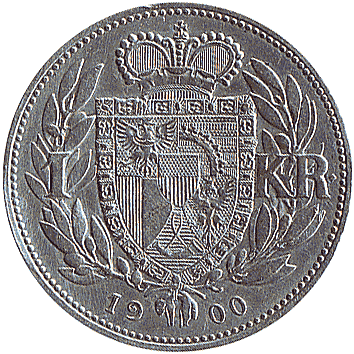 1 Крона - 1900 - Ліхтенштейн