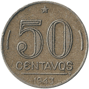 50 Сентаво - 1943 - Бразилія