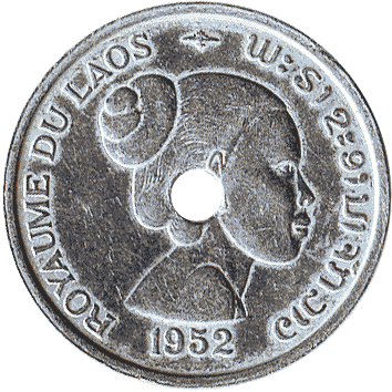 10 Атів (Att) (Центів - Cents) - 1952 - Лаос