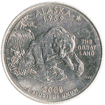 25 Центів - 2008 (квотер: Аляска) - США