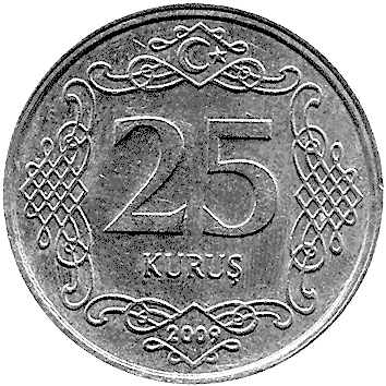 25 Курушів (Kurus) - 2009 - Туреччина