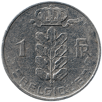 1 Франк (Franc) - 1951 - Бельгія