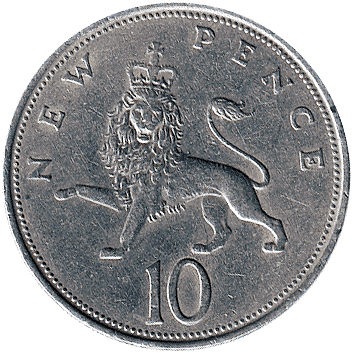 10 Нових Пенсів (New Pence) - 1973 - Велика Британія