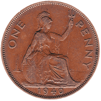 1 Пенні (Penny) - 1940 - Велика Британія