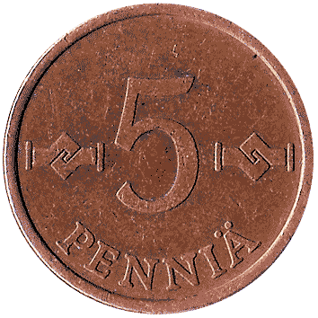 5 Пенні (Pennia) - 1967 - Фінляндія