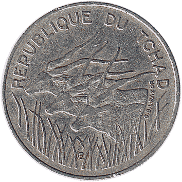 100 Франків (Francs) - 1975 - Чад