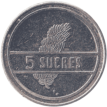 5 Сукре (Sucres) - 1991 - Еквадор