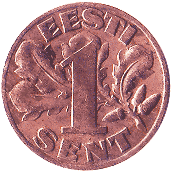 1 Сент (Sent) - 1929 - Естонія