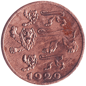 1 Сент (Sent) - 1929 - Естонія