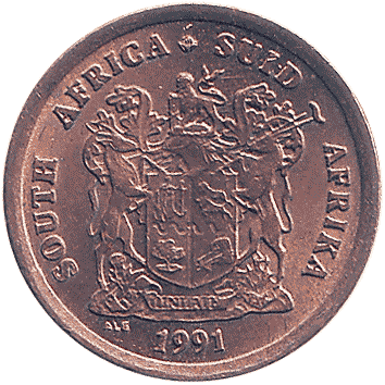 1 Цент (Cent) - 1991 - Південно-Африканська Республіка