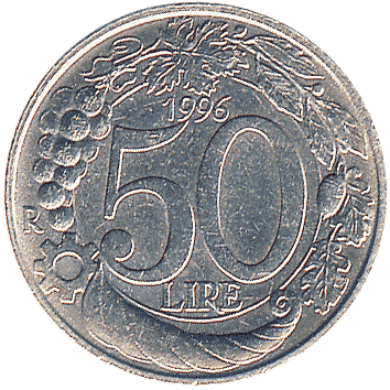 50 Лір (Lire) - 1996 - Італія