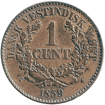 1 Цент (Cent) - 1859 - Данська Вест-Індія