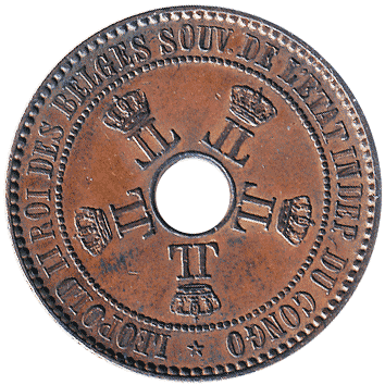 5 Сантимів (Centimes) - 1888 - Вільна Держава Конго