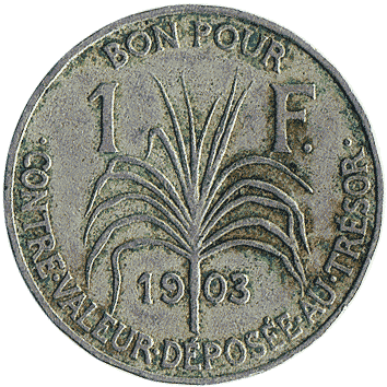 1 Франк (Franc) - 1903 - Гваделупа