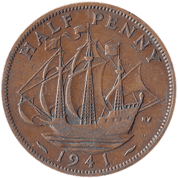 1/2 Пенні (Penny) - 1941 - Велика Британія