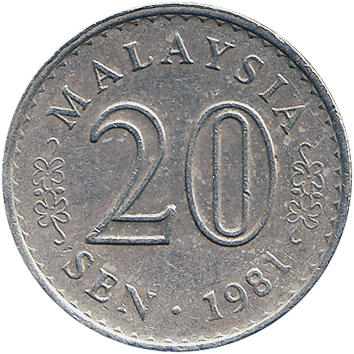 20 Сенів (Sen) - 1981 - Малайзія