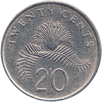 20 Центів (Cents) - 1987 - Сінгапур