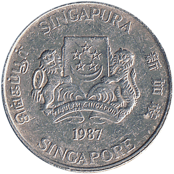 20 Центів (Cents) - 1987 - Сінгапур