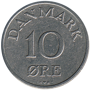 10 Ере (Ore) - 1954 - Данія