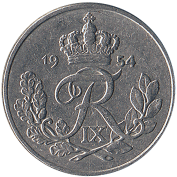 10 Ере (Ore) - 1954 - Данія