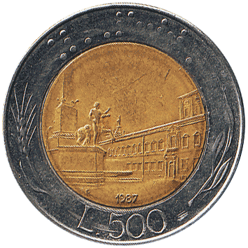 500 Лір (Lire) - 1987 - Італія