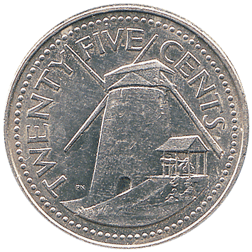 25 Центів (Cents) - 1990 - Барбадос