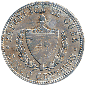 5 Сентаво (Centavos) - 1915 - Куба