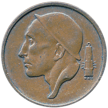 50 Сантимів (Centimes) - 1955 - Бельгія