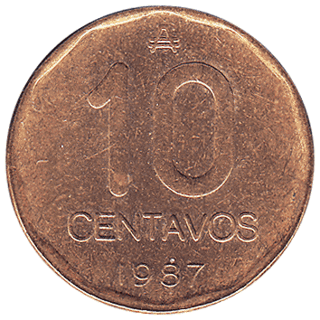 10 Сентаво (Centavos) - 1987 - Аргентина