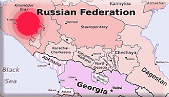 Карта Російського Кавказу