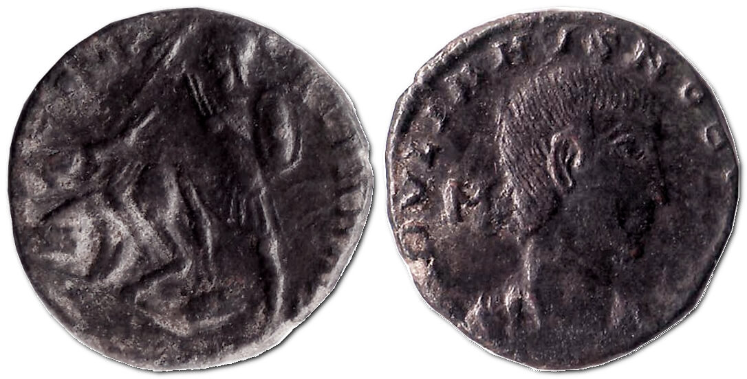 Монета AE, Римська імперія: 355-361 рр. н.е.
