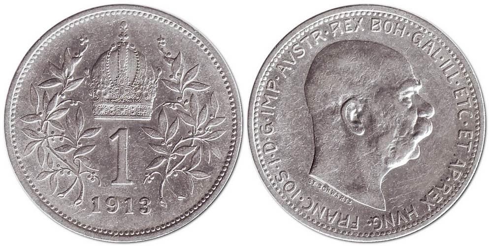 Корона, 1913 /corona/ – монета Австрії