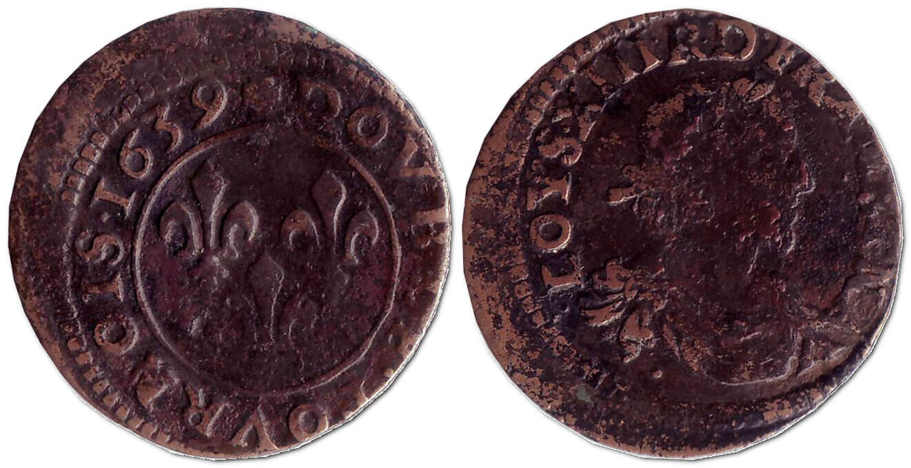 Подвійний турнуа, 1639 – монета Франції