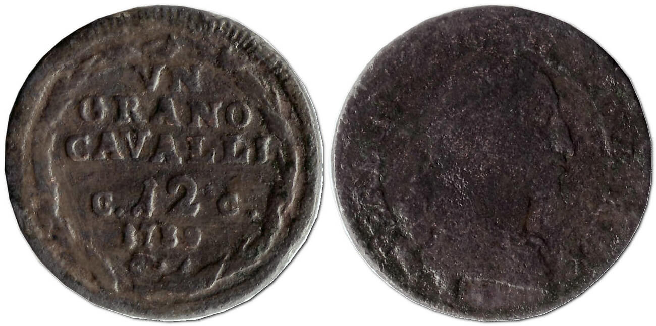 Грано, 1789 – монета Неаполітанського королівства (Італія)