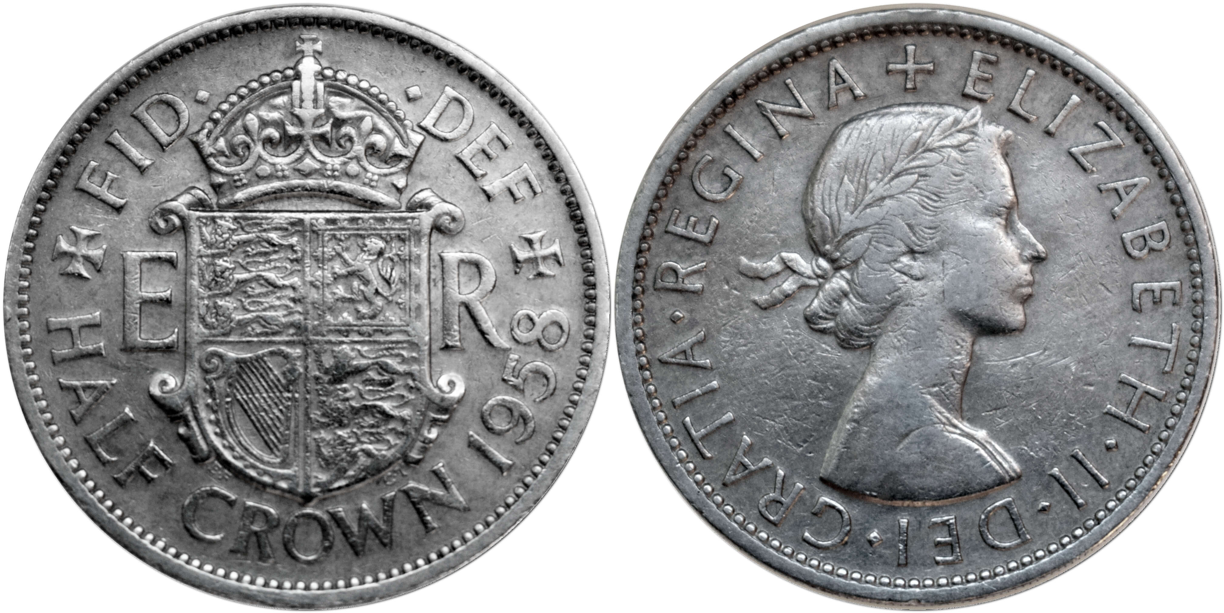 Пів крони, 1958 – монета Великої Британії