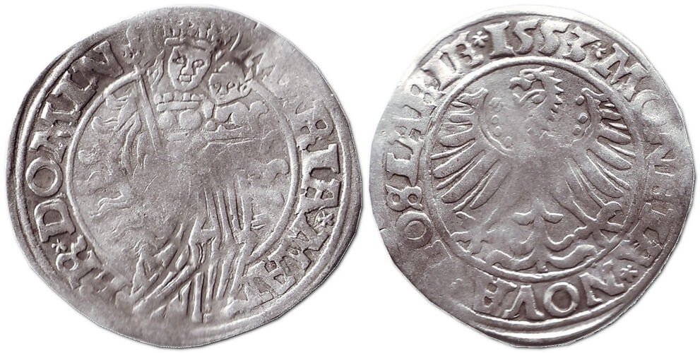Марієнгрош, 1553 /mariengroschen/ – монета м. Гослар (Німеччина)