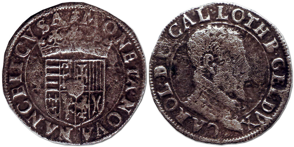 Тестон, 1582-1608 – монета Герцогства Лотарингія (Франція)