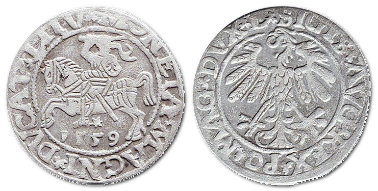 монета Литви: Полугрош (Polgrosz) – 1559